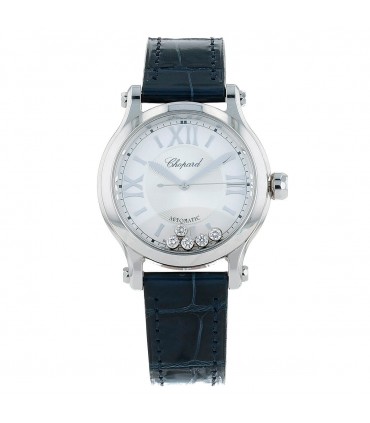 Chopard Happy Sport diamonds and stainless steel watch