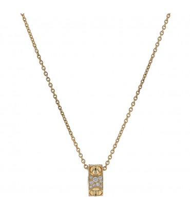 Louis Vuitton Empreinte diamonds and gold necklace