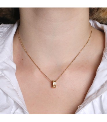 Louis Vuitton Empreinte diamonds and gold necklace