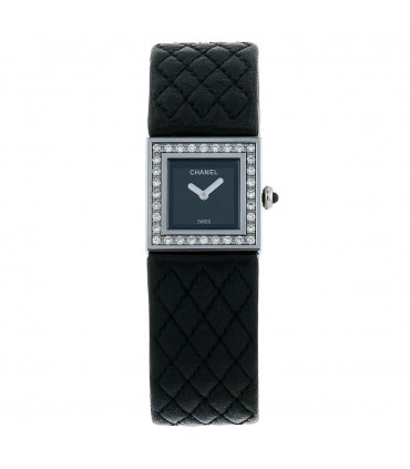 Chanel Matelassé stainless steel and diamonds watch