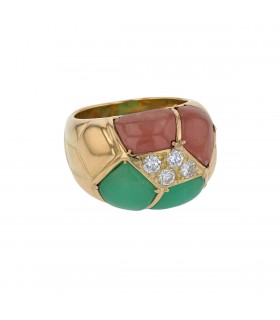 Van Cleef & Arpels chrysoprase, tourmaline, diamonds and gold ring