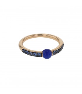 Pomellato M’ama non M’ama sapphires, lapis lazuli and gold ring