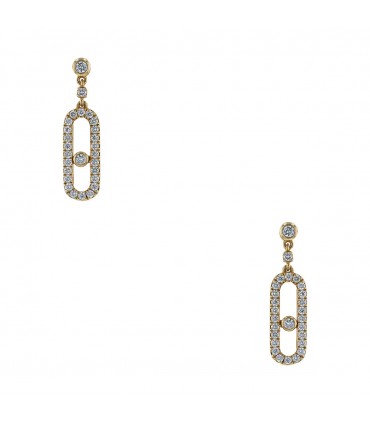 Messika Move Uno diamonds and gold earrings