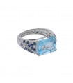 Mauboussin Nuit d’Amour aquamarine, diamonds, sapphires and gold ring