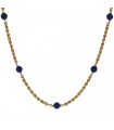 Collier or, lapis lazuli