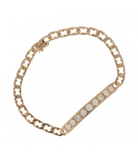 Gold and diamonds bracelet