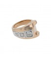 Two tones gold and diamonds ring