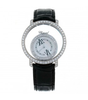 Chopard Happy Sport diamonds, mother of pearl and gold watch