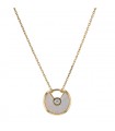 Cartier Amulette XS mother of pearl, diamond and gold necklace