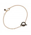 Hermès Finesse black spinels and gold bracelet