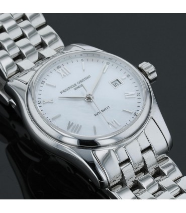 Frederique Constant Classics stainless steel and mother of pearl watch