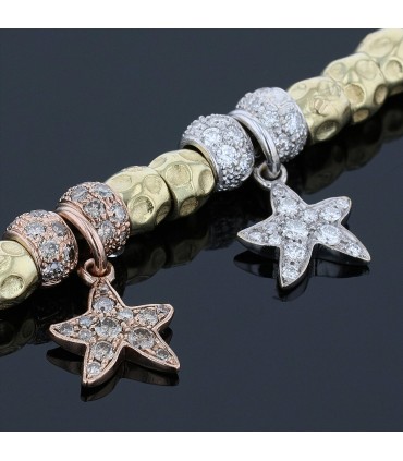 Dodo diamonds, 14k and 18k gold bracelet