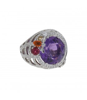 Chaumet Attrape-Moi Si Tu M’aimes diamonds, opal, amethyst, chrysoprase, citrine and gold ring