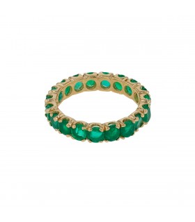 Emeralds and gold ring