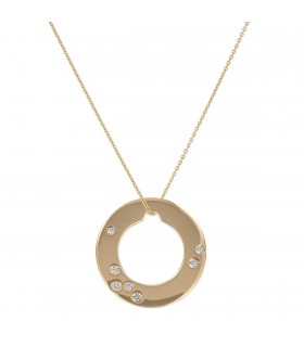 Dinh Van Cible diamonds and gold necklace