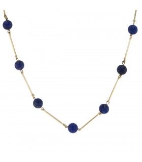 Collier or, lapis lazuli