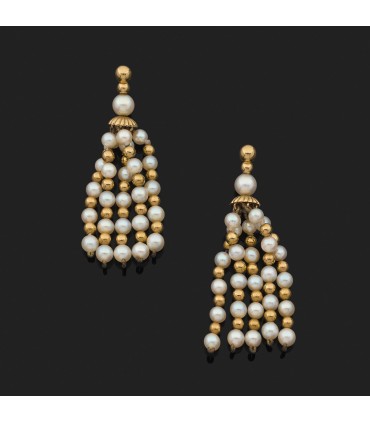 Boucles d’oreilles or et perles de culture