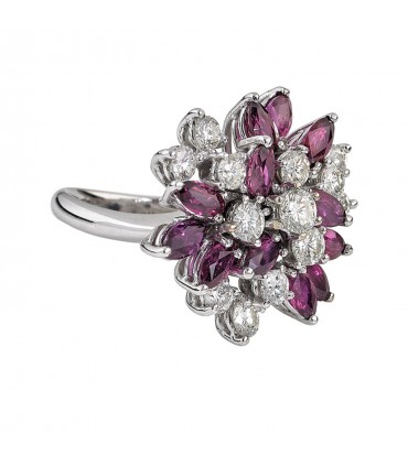 Bague or, rubis et diamants