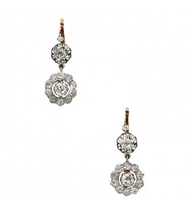 Boucles d’oreilles or et diamants