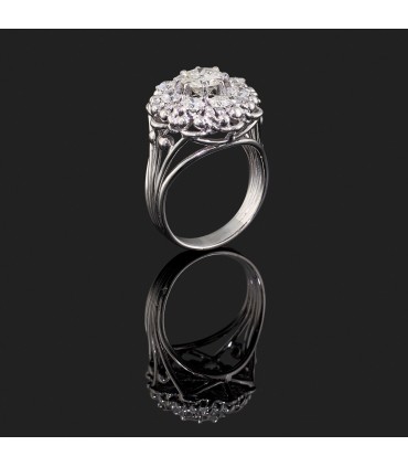 Bague platine et diamants