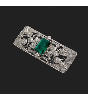 Broche platine, diamants