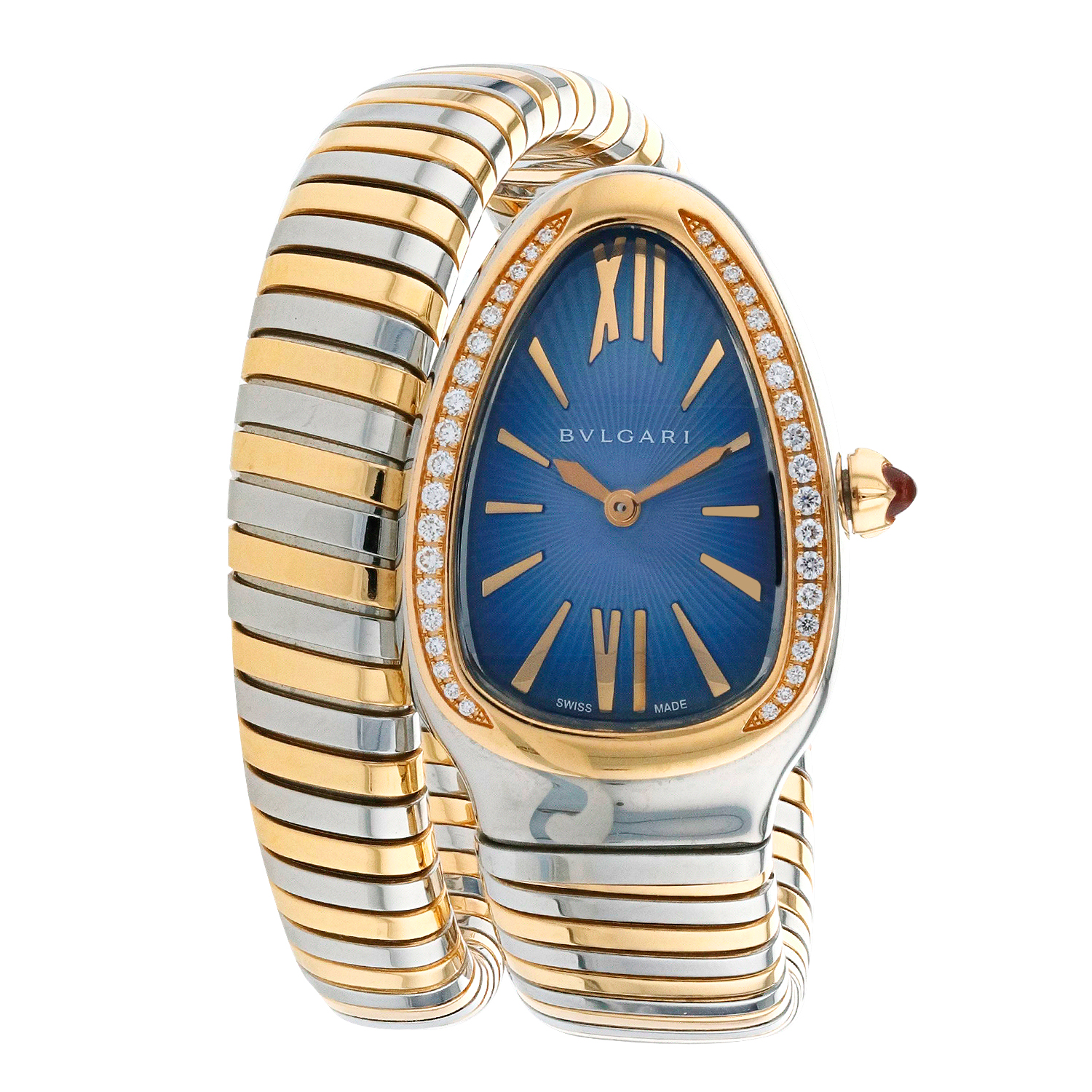 Bulgari Serpenti diamonds and gold watch