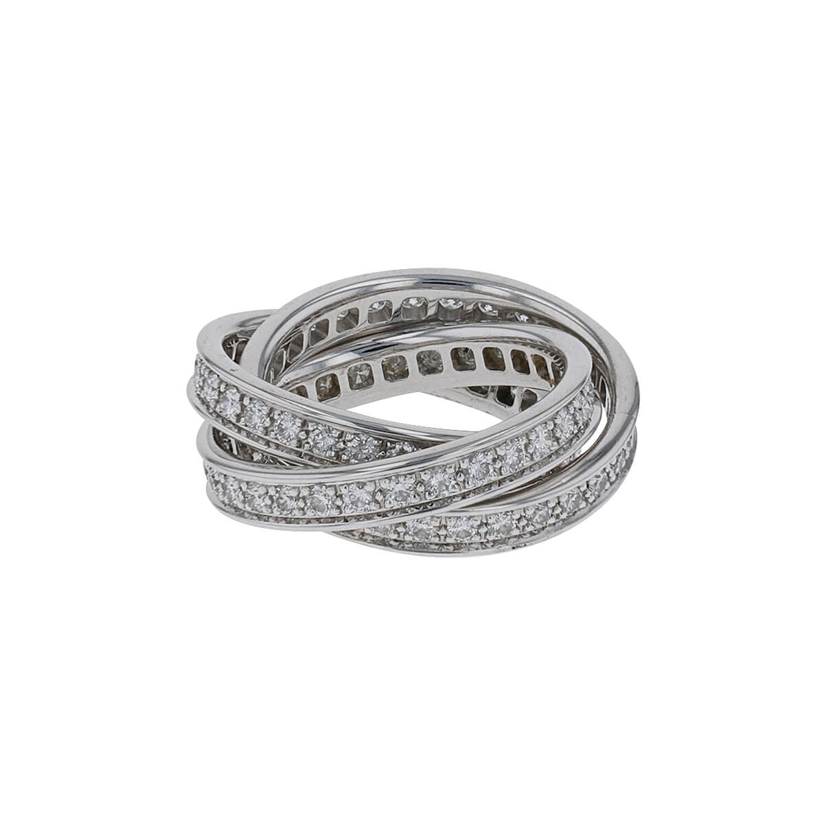 Cartier trinity best sale ring with diamonds