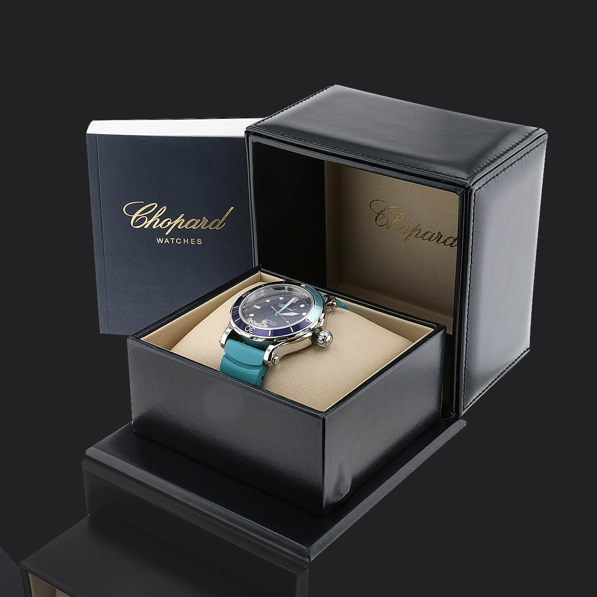 Chopard Happy Ocean diamonds and stainless steel watch