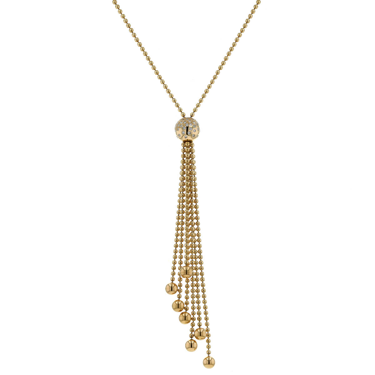 Cartier Draperie de D collet diamonds and gold necklace