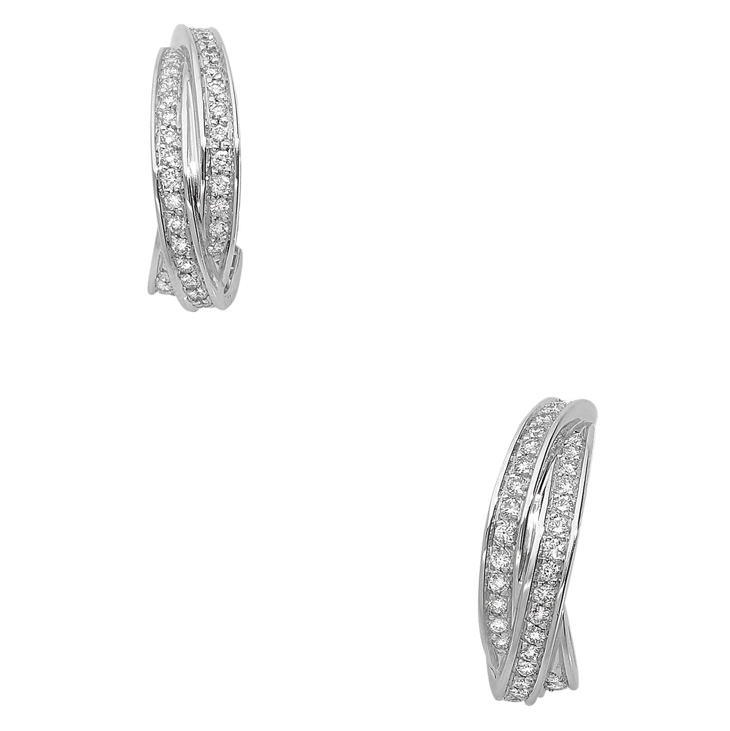 Cartier diamond hot sale earrings price